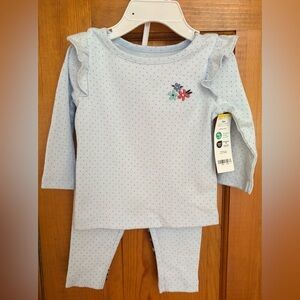 Carter's Light Blue Top & 2 pants Set